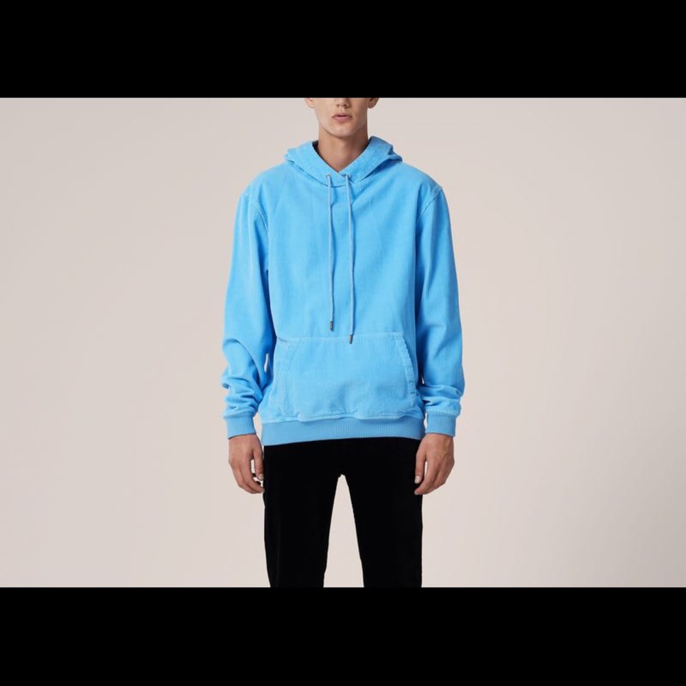 Corduroy Sweatshirt Pullover Blue Cords Unisex